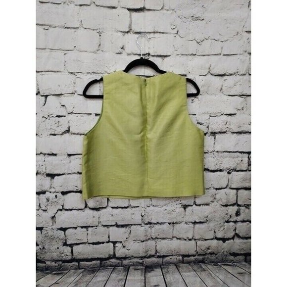 Vintage DKNY Womens Silk Blend Crop Top, Green, Size 12 - Picture 5 of 5